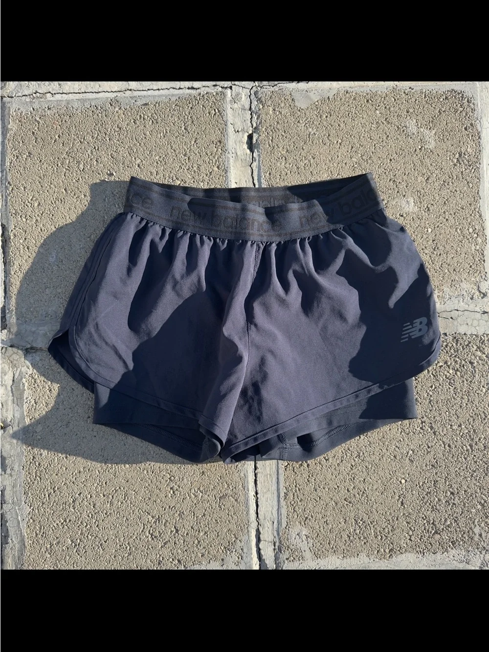 New Balance Navy Running Shorts with Built in Spandex